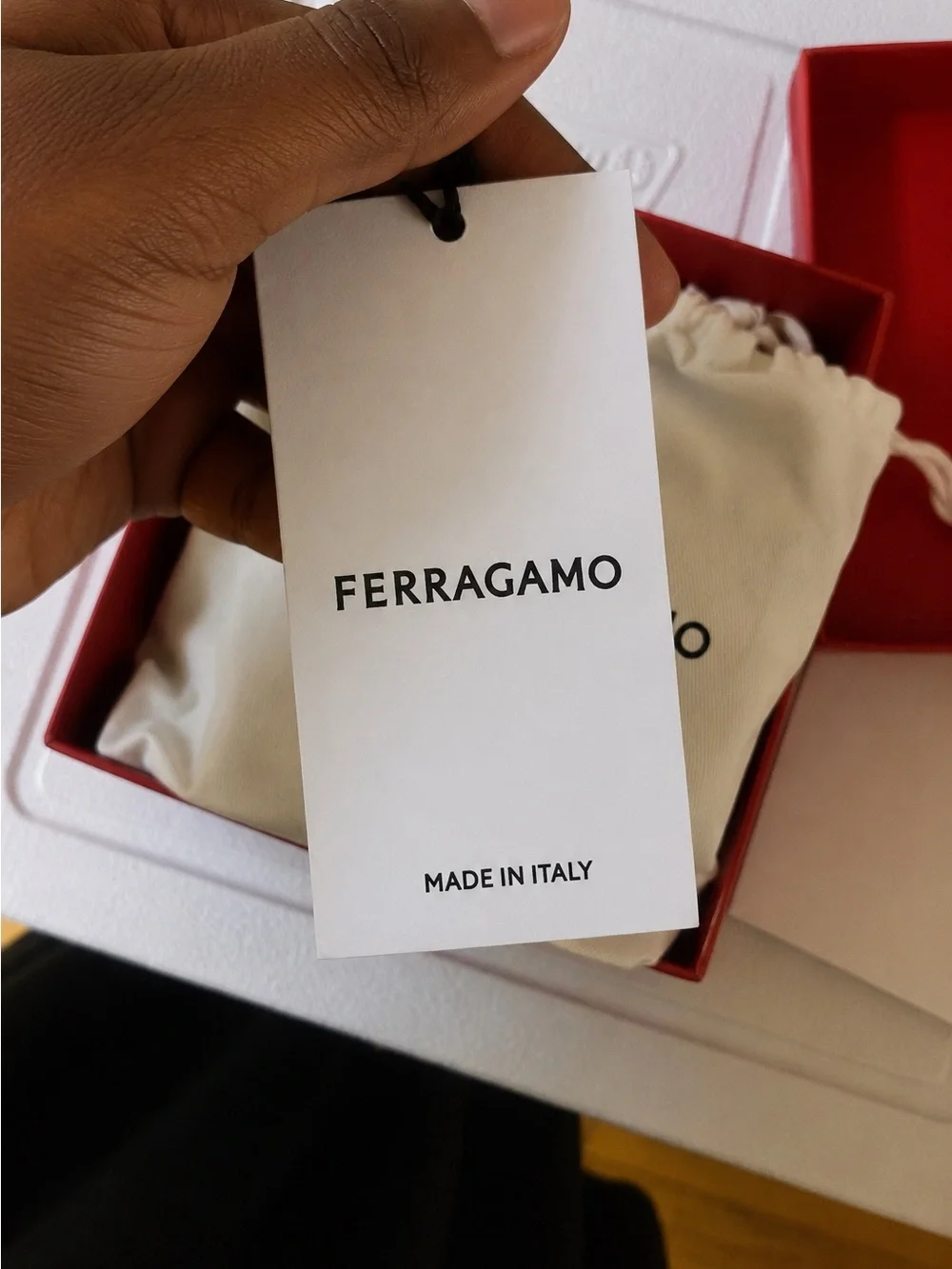 Salvatore Ferragamo Black Gancio Buckle Fabric Belt